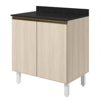 Balcão Com Tampo 2 Portas MDF 70 cm Kali 1222122 Bianco TOQ Nicioli