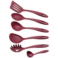 Jogo de Utensílios Tramontina Ability em Nylon Vermelho 6 Peças