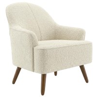 Poltrona Decorativa Naomi Pes Madeira Boucle TCE 1010 MOLL
