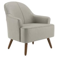 Poltrona Decorativa Naomi Pes Madeira Courino TCS 725 MOLL