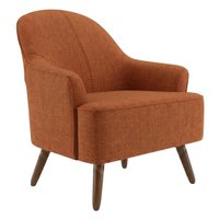 Poltrona Decorativa Naomi Pes Madeira Linho Color Trend TCA 303 MOLL