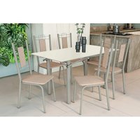 Mesa Sala Elba 160 + 6 Cad Florença Niquel Kappesberg