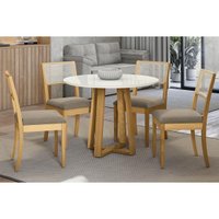 Mesa Cozinha Elma 105 + 4 Cad Lola Carvalho Kappesberg