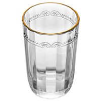 Jogo 24 Copos de Cristal com Fio de Ouro Alto Imperial 370ml Lyor Servir Suco Água