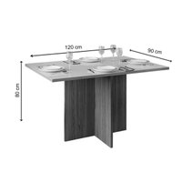 Mesa Sala Hera 120 + 4 Cad Bia Freijo DJ Móveis