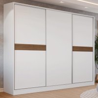 Guarda-Roupa Casal 100% MDF 3 Portas Branco Malta Madesa