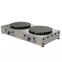 Chapa a Gás para Crepe Francês Progás Inox 2 Chapas Redodas PRKF-202G/R