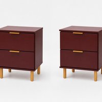 Conjunto 2 un. mesa de Cabeceira Ditália 2Gv DM-125 Vinho