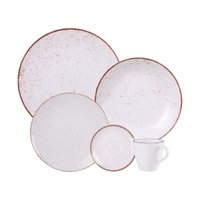 Aparelho de Jantar Tramontina Rústico Marrom Porcelana 20 Peças