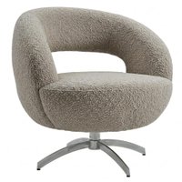 Poltrona Decorativa Topazio Base Giratoria Boucle TCE 1018 MOLL
