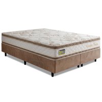 Cama Box King Molas Ensacadas D33 Double Face 193x203x65cm Hellen - Suporta até 120 kg por pessoa