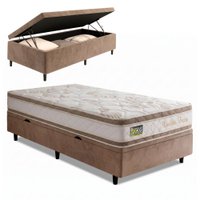 Cama Box Baú Solteiro Molas Ensacadas D33 Double Face 88x188x65cm Hellen
