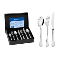 Faqueiro Tramontina Zurique Aço Inox com Facas de Mesa Forjadas 42 Peças