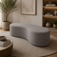 Puff Orgânico 3 Lugares Curvo 152cm Multimóveis Cinza