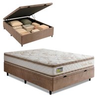 Cama Box Baú Casal Molas Ensacadas D33 Double Face 138x188x68cm Hellen - Suporta até 120 kg por pessoa