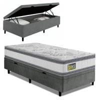 Cama Box Baú Colchão Molas Ensacadas D33 Double Face Hellen - Suporta até 120 kg