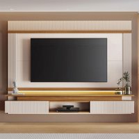 Painel para TV Até 75 Polegadas Marataízes 2 Portas Freijó Trend/Off White - Pnr Móveis