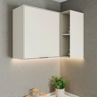 Armário Aéreo Cozinha de Canto 94 Cm Fineze 1 Porta com Nicho 100% Mdf Areia Hp - Henn
