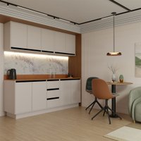 Cozinha Completa Veneza 9 Portas 3 Gavetas Creme - Panorama Móveis