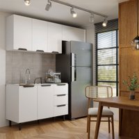 Cozinha Completa Vicenza 6 Portas 3 Gavetas Branco - Panorama Móveis