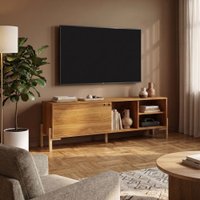 Rack para TV Até 50 Polegadas 1 Porta 3 Nichos Br 51 Lamina Mel/Pinus Claro - Brv