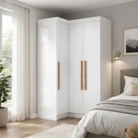 Guarda-Roupa Solteiro Modulado Cecília 3 Portas Branco - Pnr Móveis