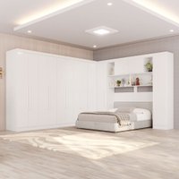 Guarda-Roupa Casal Modulado Portofino 13 Portas 4 Gavetas Branco - Pnr Móveis