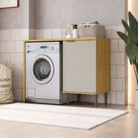 Armário Multiuso Copenhague 120 Cm 1 Porta Ipê/Sabbia - Decibal
