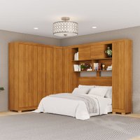 Guarda-Roupa Casal Modulado Positano 9 Portas 2 Gavetas com Pés Cinamomo - Pnr Móveis