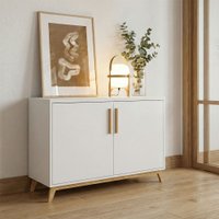 Balcão Buffet 2 Portas Hommy Branco/Pinus Claro - Brv