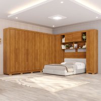 Guarda-Roupa Casal Modulado Portofino 13 Portas 4 Gavetas com Pés Cinamomo - Pnr Móveis