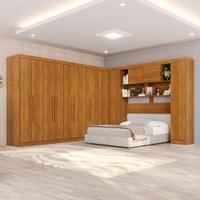 Guarda-Roupa Casal Modulado Portofino 13 Portas 4 Gavetas Cinamomo - Pnr Móveis