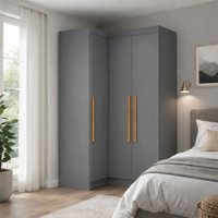 Guarda-Roupa Solteiro Modulado Cecília 3 Portas Onix - Pnr Móveis