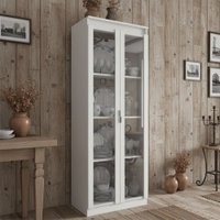Cristaleira 2 Portas com Vidro Cr6004 Branco - Tecno Mobili