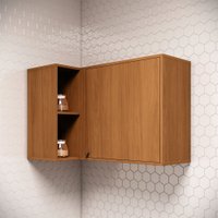 Armário Aéreo Cozinha de Canto 94 Cm Venaly 1 Porta com Nicho Cinamomo - Henn