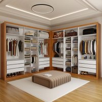 Closet Casal Duplo Aura 12 Gavetas Cinamomo - Panorama Móveis