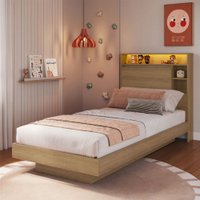 Cama de Solteiro Cancun 1 Porta com Led Mel - Art In Móveis