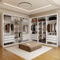 Closet Casal Duplo Aura 12 Gavetas Branco - Panorama Móveis