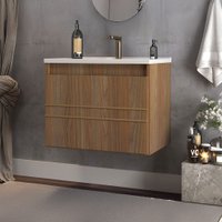 Armário de Banheiro Royal 1 Porta com Cuba 100% Mdf Noce - Belizze Móveis