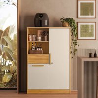 Armário Multiuso Neo 2 Portas 1 Gaveta Cinamon/Off White - Demóbile