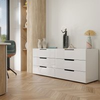Cômoda Madri 6 Gavetas Branco - Panorama Móveis