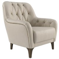 Poltrona Decorativa Capitone Sasha Pes Madeira Courino TCS 725 MOLL