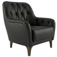 Poltrona Decorativa Capitone Sasha Pes Madeira Courino TCS 724 MOLL