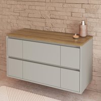 Balcão Gabinete de Banheiro Suspenso com 2 Portas e 4 Gavetas 88,4cm Multimóveis CRART-BAL004 - ARENAS