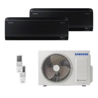 Ar Condicionado Bi Split Samsung Wind Free 18000 BTU  (HW BLACK 12K+12K) Quente e Frio Inverter 220V R410A