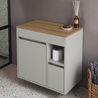 Balcão Gabinete de Banheiro Suspenso com 1 Porta e 1 Gaveta 60cm Multimóveis CRART-BAL011 - ARENAS