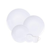Aparelho de Jantar Tramontina Leonora em Porcelana 20 Peças Branco