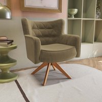 Poltrona Olga Kappesberg Veludo Deluxe Bege
