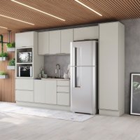 Cozinha Completa Fineze 9 Portas 4 Gavetas 8 Prateleiras 100% Mdf Areia Hp - Henn