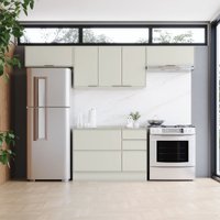 Cozinha Completa Fineze 6 Portas 4 Gavetas com Tampo 100% Mdf Areia Hp - Henn